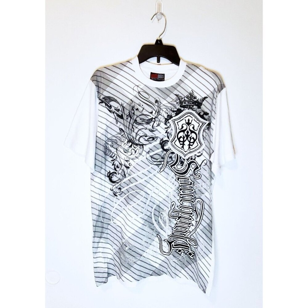 Southpole Shirt Size Boy's Large Black and White Graphic T-Shirt